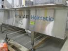 Used Holmatic model PR-4S Inline Cup Filler and Sealer. Last ran bowl of mac and cheese. The bowl measure 6 1/4” long x 5 1/2” wide x 2 3/8” high. This machine is servo with a Spee-Dee volumetric cup...