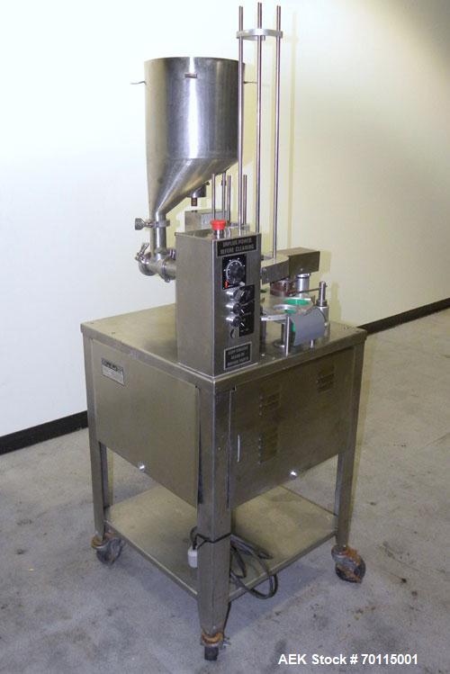 Used Autoprod (Oystar) Model 2000 Fil-N-Seal Rotary Cup Filler and Heat Sealer. Filler for thin liquids only water like product. Capable of speeds up to 60 cpm. Cup size range: diameter 1" to 3.5" or...