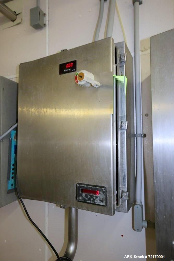 Used Federal 18-Valve Rotary Filler, with 5-Station Rotary Capper, with Stand Alone Capping Feed System, Mounted on Stainless Steel Frame, Overall Filler Dims.: Aprox. 79" L x 51" W x 91" H, Overall ...
