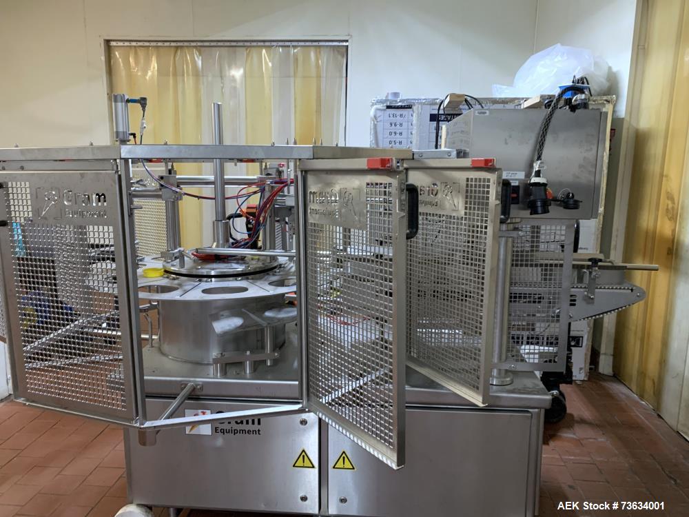 Used GRAM RUF 267 Rotary Ice Cream Cup Filler – 10 Station High-Speed Dairy Packaging System