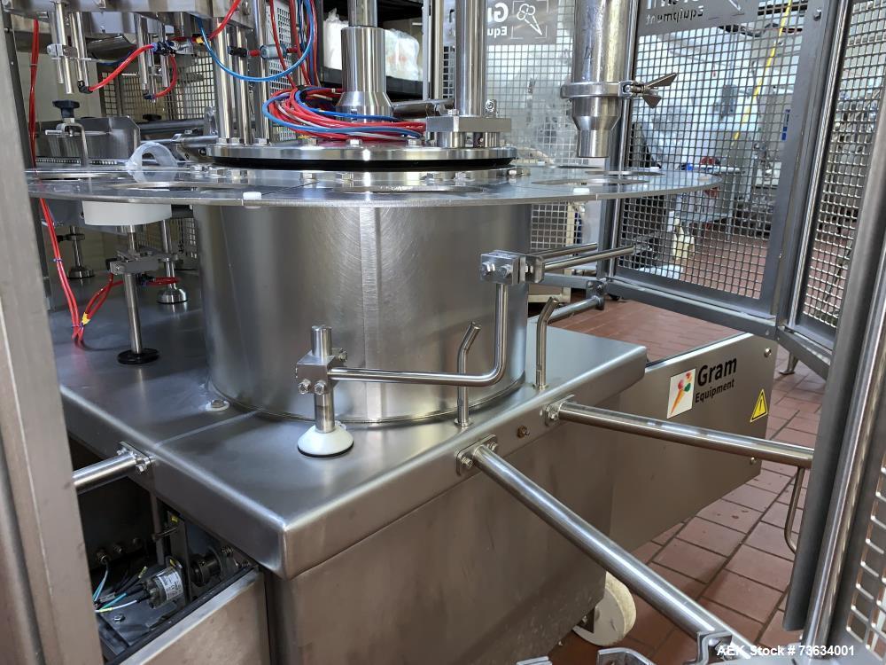 Used GRAM RUF 267 Rotary Ice Cream Cup Filler – 10 Station High-Speed Dairy Packaging System