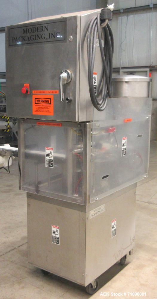 Used Modern Packaging Inc. Model SR-8DC Rotary Cup Filler/Sealer
