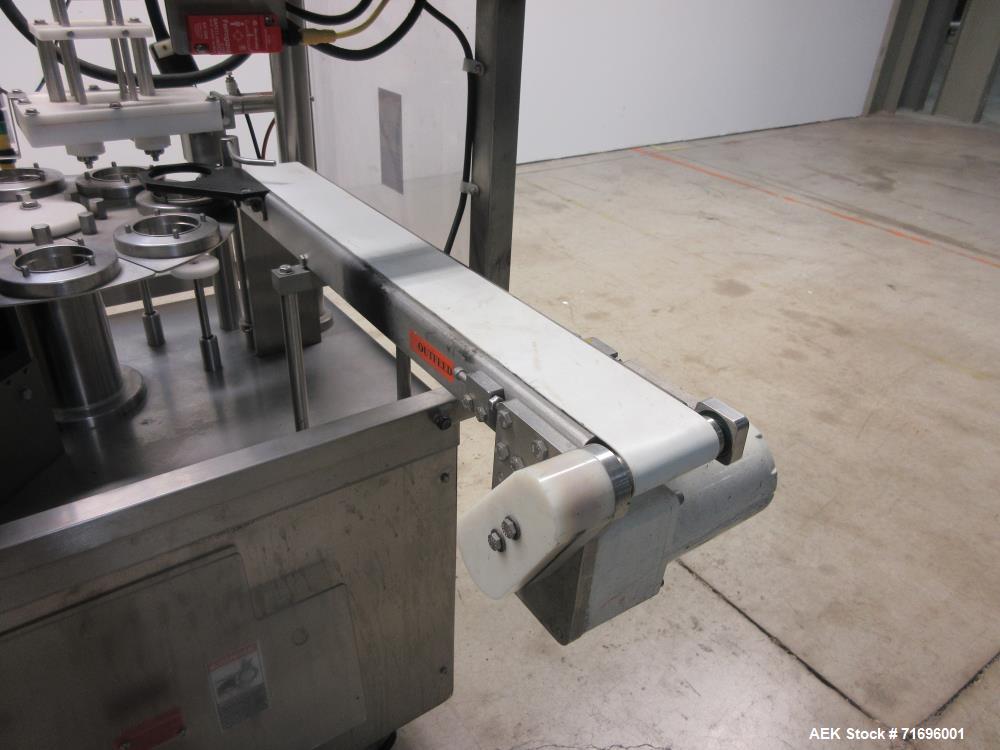 Used Modern Packaging Inc. Model SR-8DC Rotary Cup Filler/Sealer