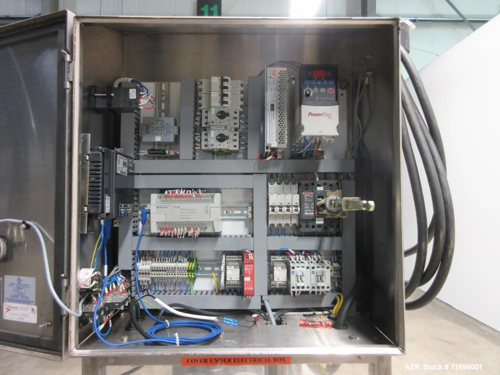 Used Modern Packaging Inc. Model SR-8DC Rotary Cup Filler/Sealer