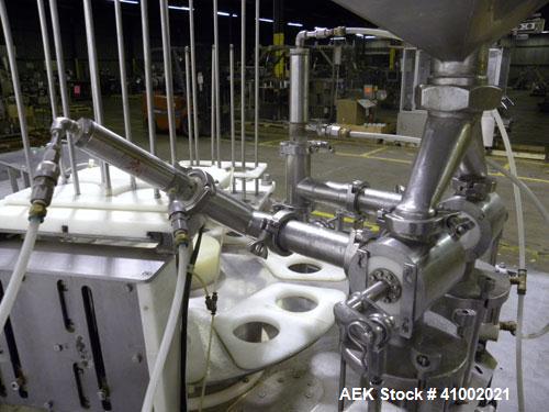 Used Pryor Packaging Machinery 2 Head Rotary Cup Filler and Lidder, Model 51190