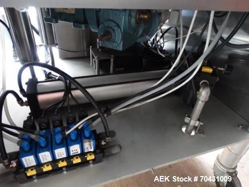 Used World Cup Packaging 8-80 Cup Filler. Container size: up to 80 ounces or up to 6.5 inch maximum diameter with change parts from the OEM. Filling speed: up to 40 indexes per minute depending on cu...