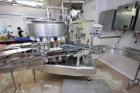 Used Federal 18-Valve Rotary Filler, with 5-Station Rotary Capper, with Stand Alone Capping Feed System, Mounted on Stainless Steel Frame, Overall Filler Dims.: Aprox. 79