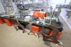 Used Federal 18-Valve Rotary Filler, with 5-Station Rotary Capper, with Stand Alone Capping Feed System, Mounted on Stainless Steel Frame, Overall Filler Dims.: Aprox. 79