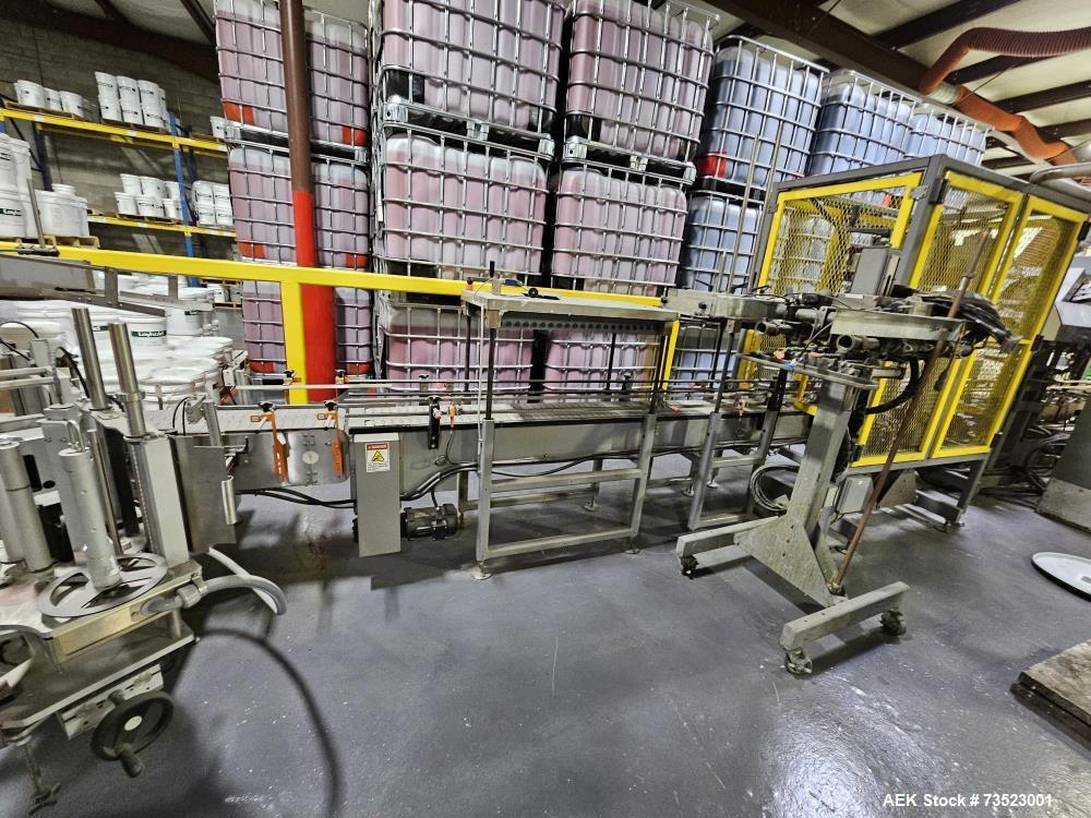 Ideal Pase (Massman) Automatic Pail Filling Line – Model APT, 1–5 Gallon, Nitrogen Purge, PLC Controls (Used)