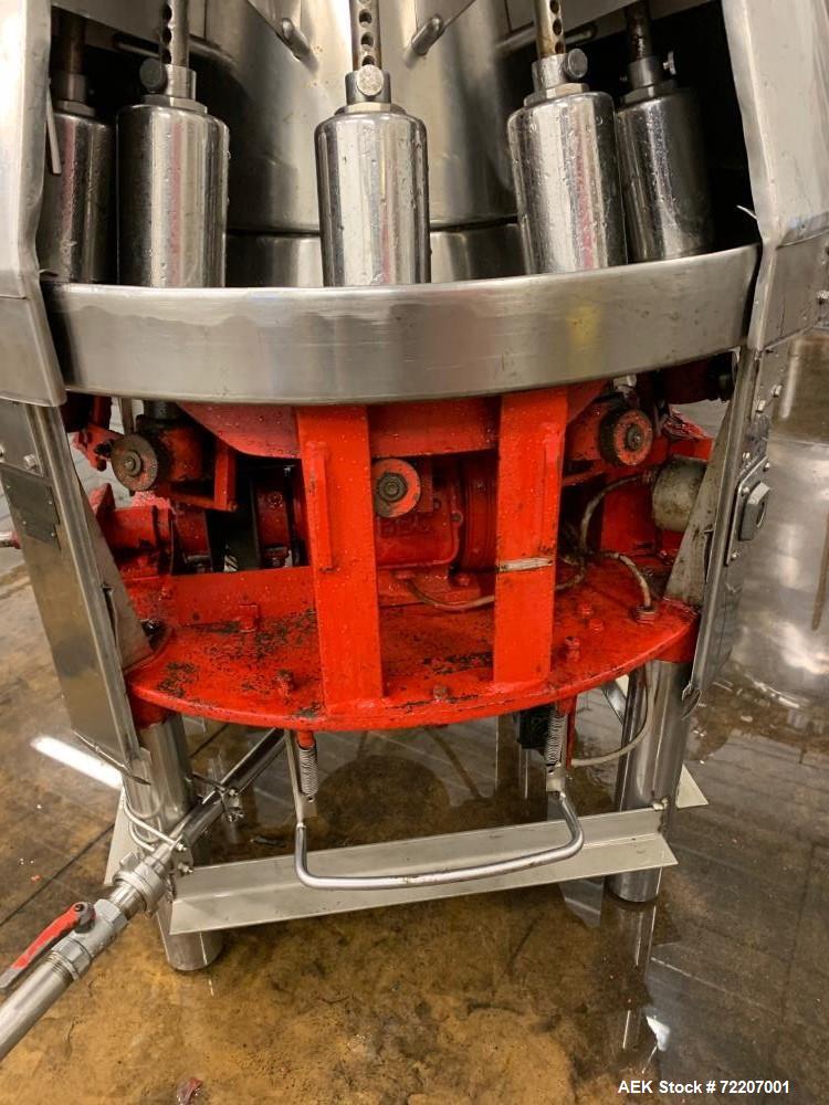 Used Seitz Tirax 12 Head Semi-Automatic Counter Pressure Filler