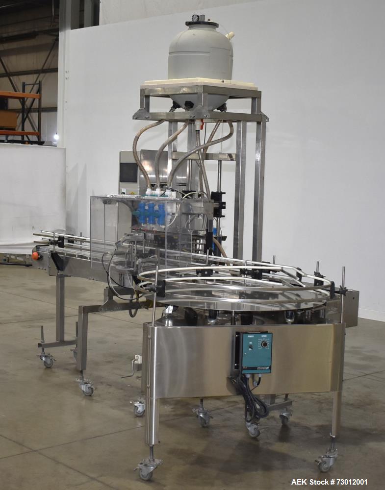 Used EPAK Inline Automatic Filler - 3 Heads, Pressure Gravity System