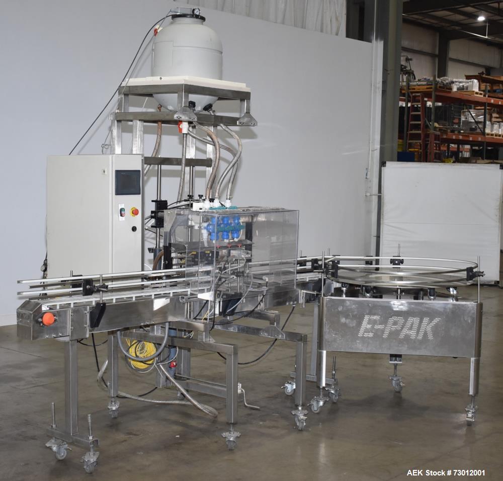 Used EPAK Inline Automatic Filler - 3 Heads, Pressure Gravity System