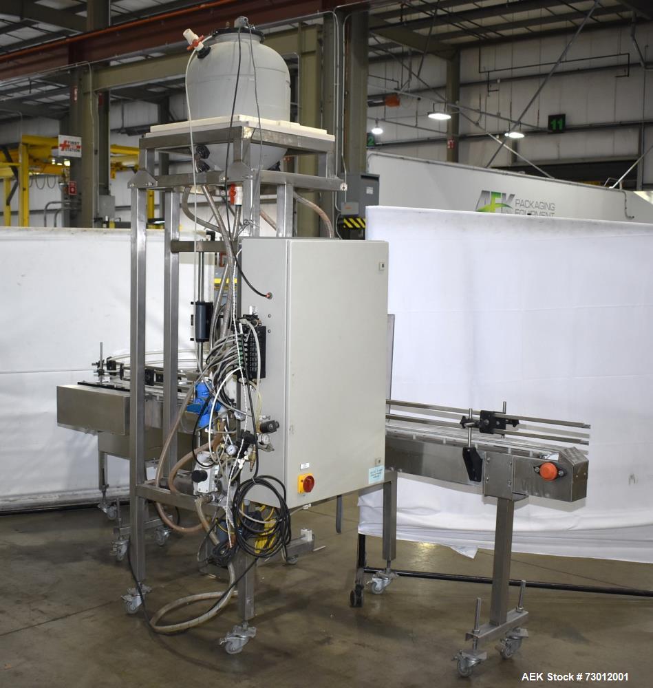 EPAK Inline Programmable Automatic Pressure Gravity 3 Head Expandable Filler. Ca