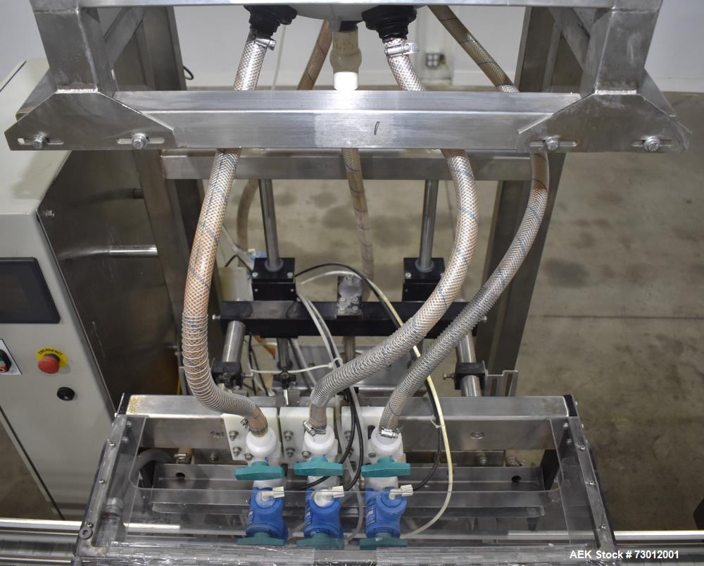 Used EPAK Inline Automatic Filler - 3 Heads, Pressure Gravity System