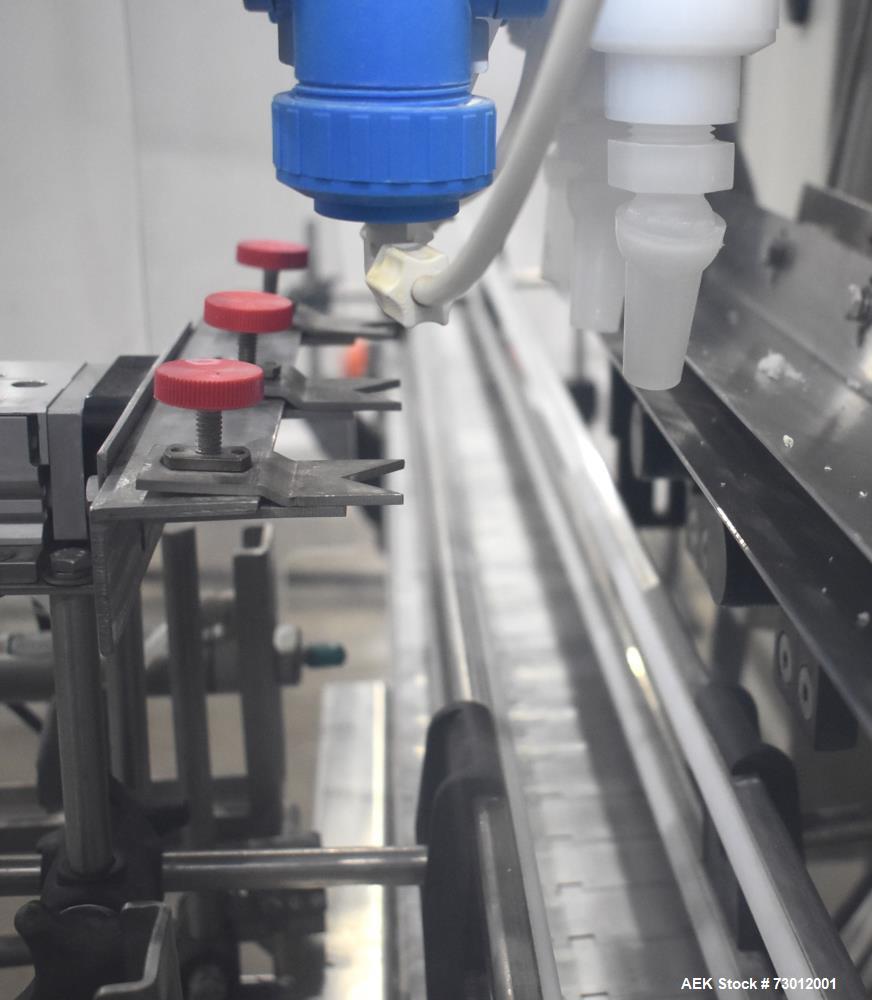 Used EPAK Inline Automatic Filler - 3 Heads, Pressure Gravity System