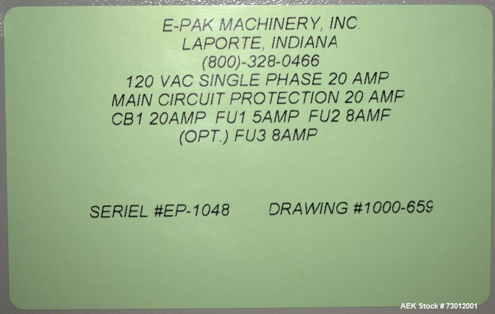 Used EPAK Inline Automatic Filler - 3 Heads, Pressure Gravity System