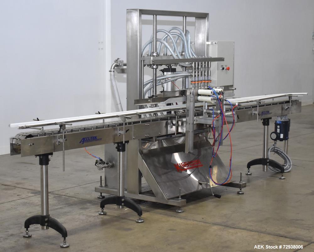 Accutek APOF Automatic Six Head Pressure Overflow Filler