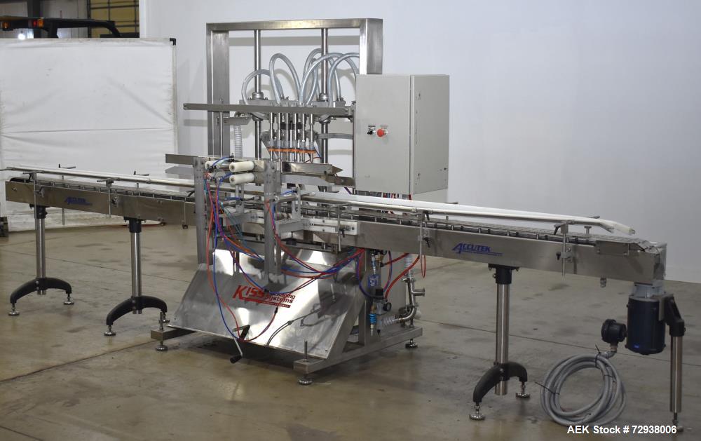 Accutek APOF Automatic Six Head Pressure Overflow Filler
