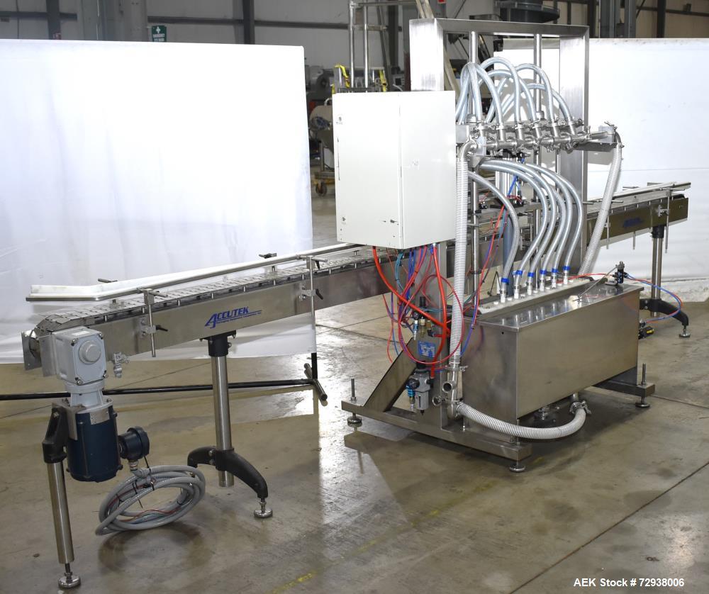 Accutek APOF Automatic Six Head Pressure Overflow Filler