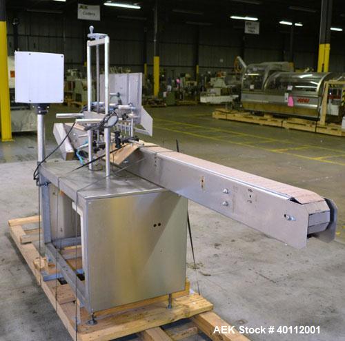 Used Accutek Auto Pinch 25 Automatic 6 Head Timed Flow Volumetric Filling Machine. Capable of speeds up to 60 BPM. Has pneumatic cylinder pin indexing, heavy duty design, 10' long 4-1/2"wide delrin T...
