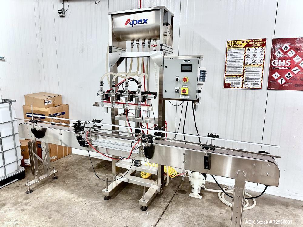 Used-Apex Filling Systems 4 Head Gravity Filler