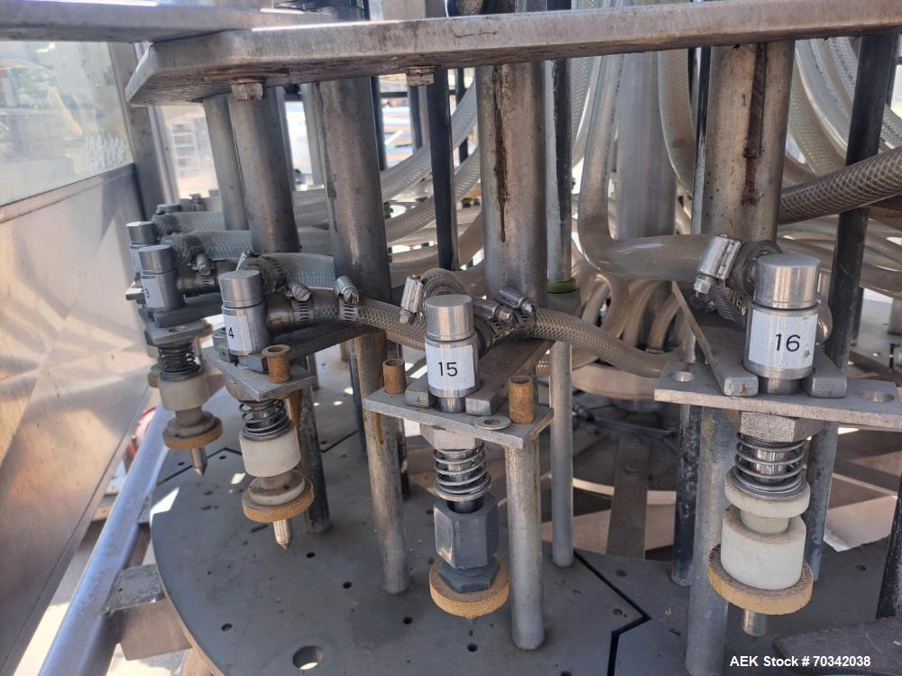 Used Biner Ellison 24-Head Rotary Bottle Filler – Model F-52 TDG 24SS, Explosion Proof