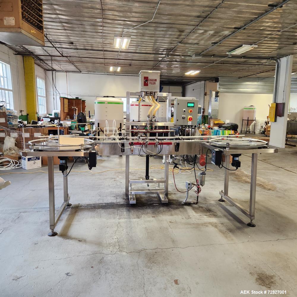 Used Chadam Automatic 2 Head Gravity Overflow Filler