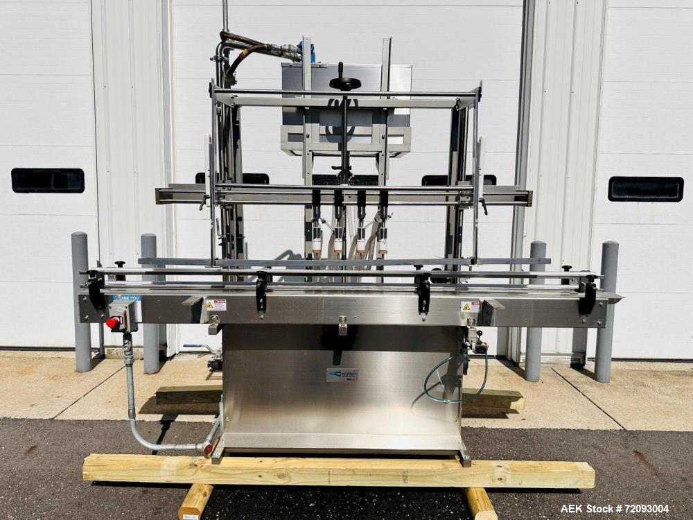 Used Cozzoli IFLM Manual Inline Filler – 4-Head Explosion-Proof Stainless Steel System