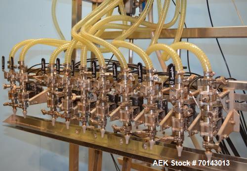 Used ELF Model TG8 10-Head Inline Pressure Gravity Filler