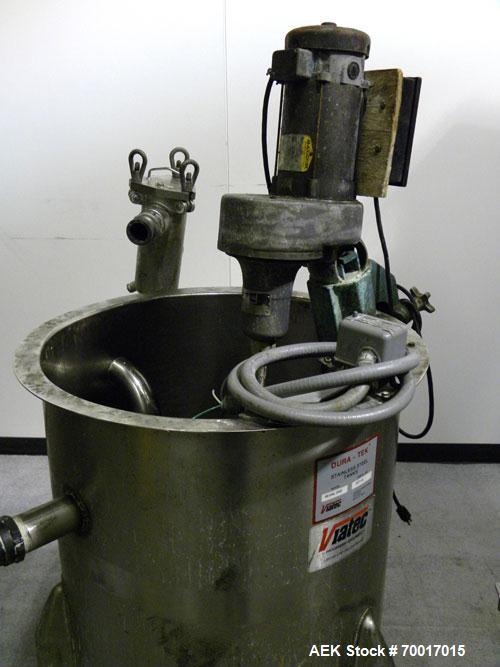 Used Filling Equipment Company 24 Head Rotary Overflow Filler, Model 9345122. Unit has 1/2" diameter nozzles on 5-1/4" centers. Contact parts 316 stainless steel. Frame is 304 stainless steel. Right ...