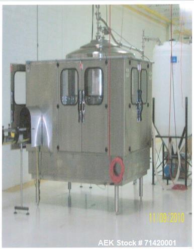 Used Filler Specialties GWFS-21 Head Rotary Filler. Gravity fill-to- level with overhead fille bowl, with  EMV External Mount FastFill Valve and FSI liquid level control.   Last running edible oil in...