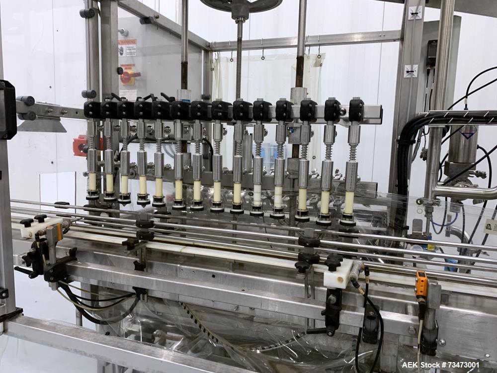 Used Inline Filling Systems 14-Head Automatic Inline Pressure Filler