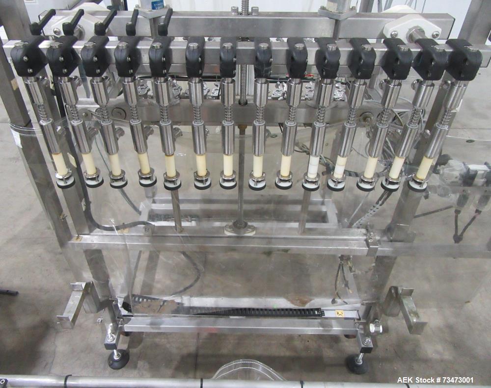 Used Inline Filling Systems 14-Head Automatic Inline Pressure Filler