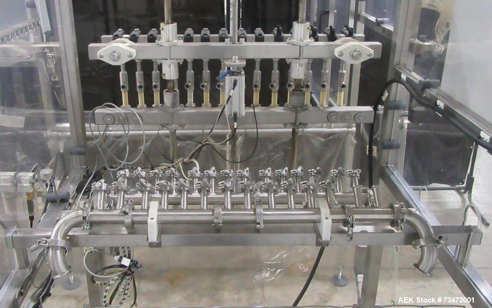 Used Inline Filling Systems 14-Head Automatic Inline Pressure Filler
