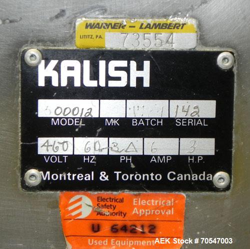 Used Kalish Model 500012 Electronic Time Pressure Gravity Filler