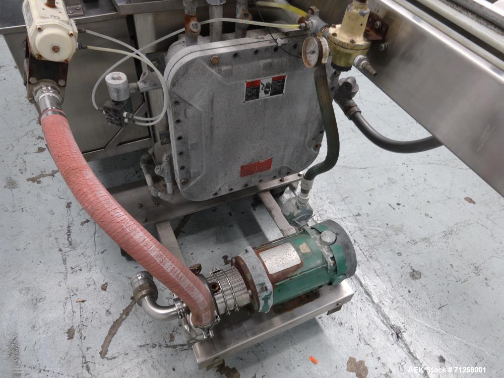 Used MRM Model GRC-A Straight Line Pressure Overflow Liquid Filler