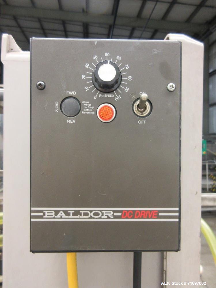 Used- Packaging Dynamics Model SLA-10 Inline Pressure Overflow Liquid Filler