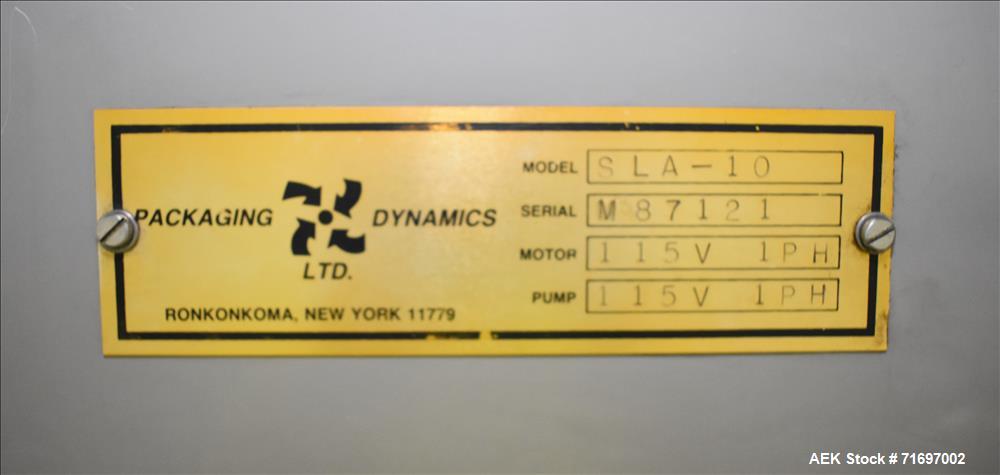 Used Packaging Dynamics Model SLA-10 Inline Pressure Overflow Liquid Filler