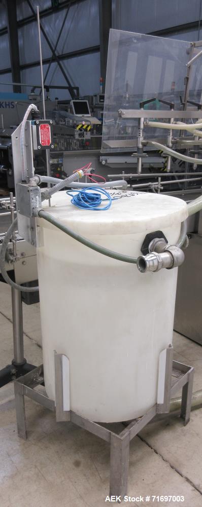 Used Packaging Dynamics Model SLA-8 8-Head Inline Pressure Overflow Liquid Fill