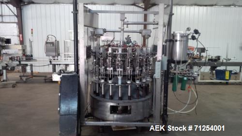 Used Pneumatic Scale Pneumaflow-2 Filler, 20 Heads, previously used to fill 4 ounce bottles.