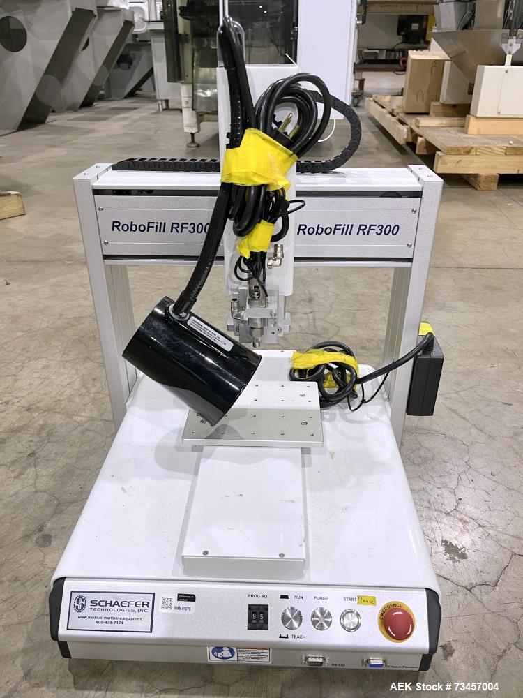 Used Schaefer Technologies RoboFill RF300 Liquid Filler. Serial# 3004435N. 110/220 Volt. Built 2020.