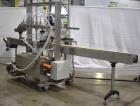 Used Accutek APOF Series Automatic Pressure 6 Head Overflow Filler, Model APOF-6. (6) Stainless steel nozzles, 4.5
