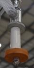Used Accutek APOF Series Automatic Pressure 6 Head Overflow Filler, Model APOF-6. (6) Stainless steel nozzles, 4.5