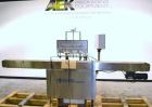 Used Accutek Auto Pinch 25 Automatic 6 Head Timed Flow Volumetric Filling Machine. Capable of speeds up to 60 BPM. Has pneumatic cylinder pin indexing, heavy duty design, 10' long 4-1/2