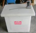 Used Accutek Auto Pinch 25 Automatic 6 Head Timed Flow Volumetric Filling Machine. Capable of speeds up to 60 BPM. Has pneumatic cylinder pin indexing, heavy duty design, 10' long 4-1/2