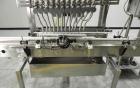 Used ELF (E-PAK) Model 15 CONV 12 Head Inline Time Gravity Pressure Liquid Filler. Capable of speeds over 100 bottles per minute. Has pin indexing system. Neck pneumatic guides. Has a machine mounted...
