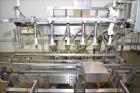 Used Pack West Monarch Filler-12V-PS 6-Head Inline Gravity Overflow Filler