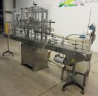 Used- Packaging Dynamics Model SLA-8 8-Head Inline Pressure Overflow Liquid Fill