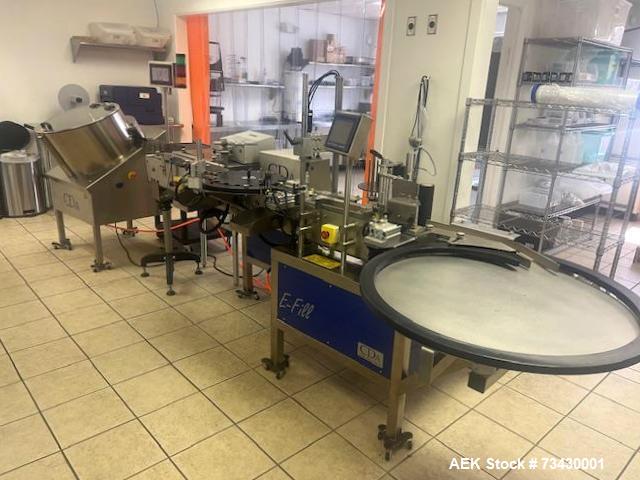 Used CD USA E-Fill Monobloc Inline Filling, Capping & Labeling System – For E-Cig Cartridges & Cylindrical Bottles