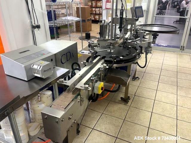 Used CD USA E-Fill Monobloc Inline Filling, Capping & Labeling System – For E-Cig Cartridges & Cylindrical Bottles